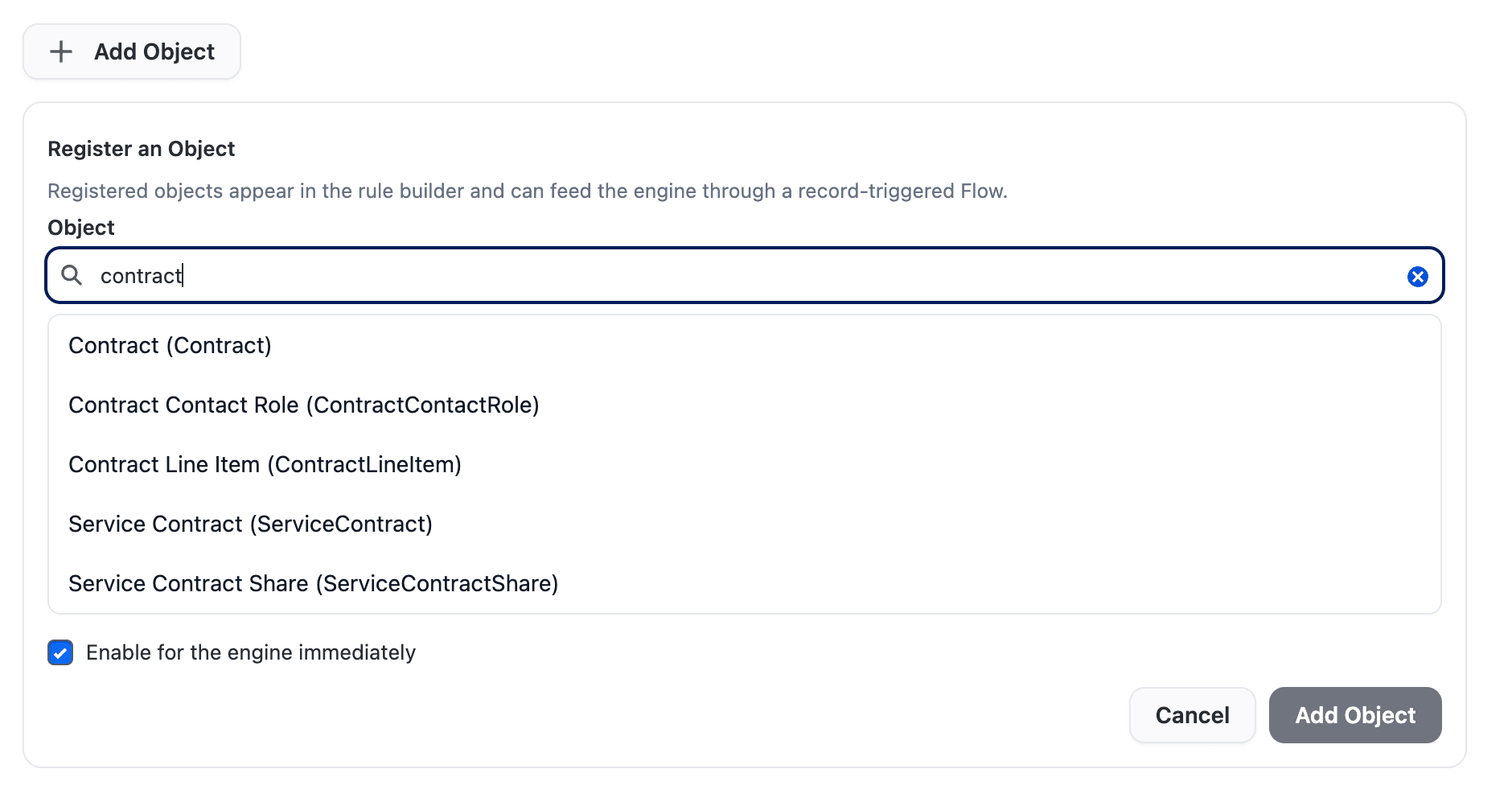 Register an Object Search