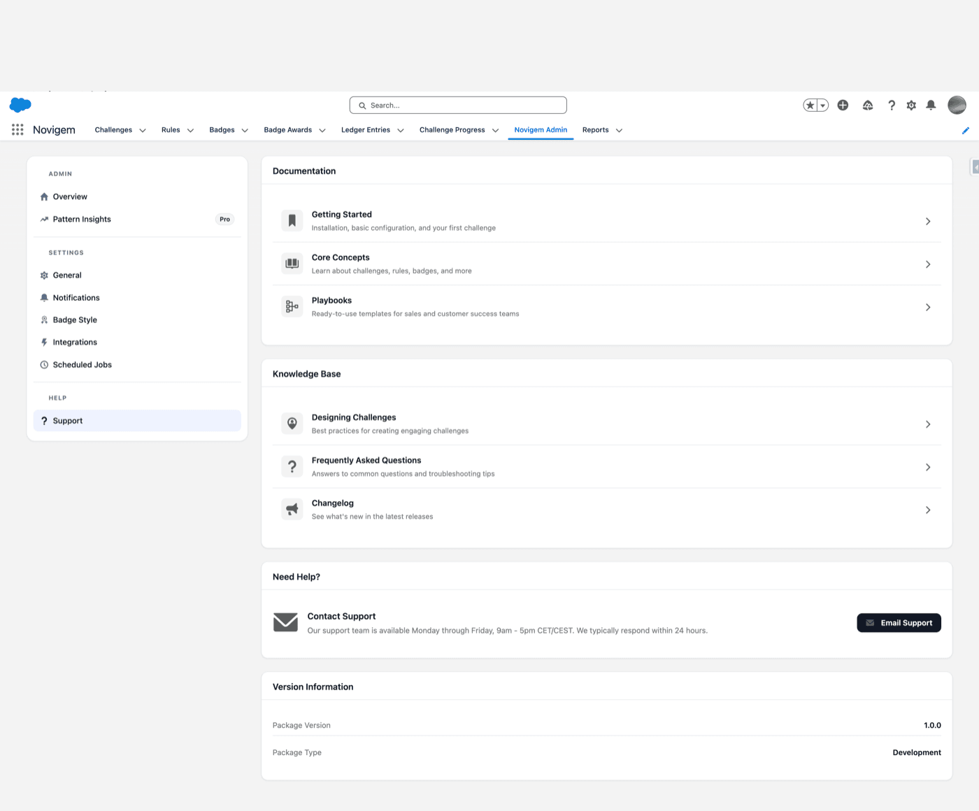 Novigem Support Page